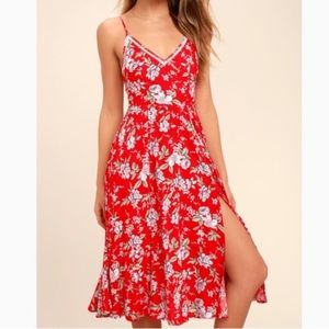 Lulu’s Esperanza Floral Midi Dress